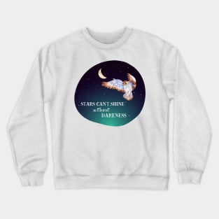 Owl in Starry Night Sky Crewneck Sweatshirt